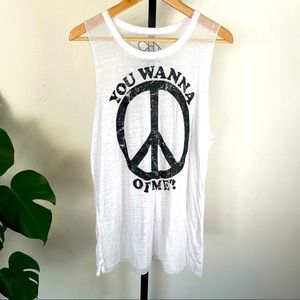 Chaser L White “you want a peace of me?” Muscle Tank EUC